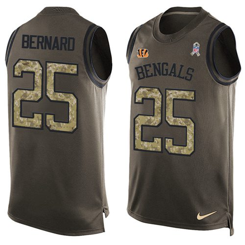 Nike Bengals #25 Giovani Bernard Green Men's Stitched NFL Limited Salute To Service Tank Top Jersey - Click Image to Close